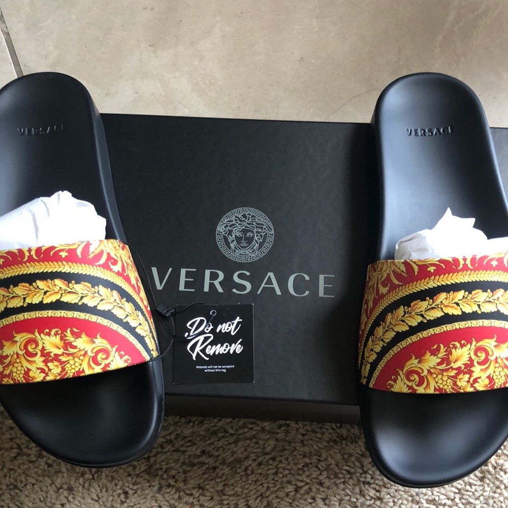 Versace Ciabatta Mare Gomma St. Heritage Slides